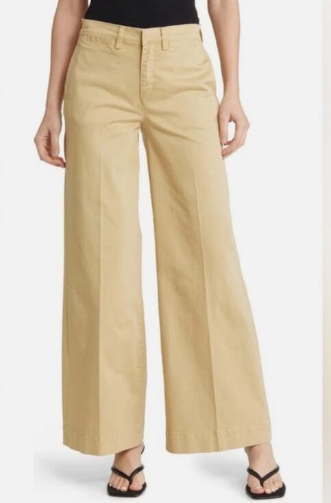 frame Pants - FRAME Wide Leg Tomboy Trousers | Washed Tan | Size 27